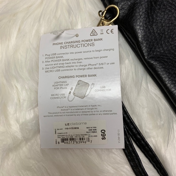 Liz Claiborne Phone Charging Tech Pouch Clutch - Picture 3 of 7